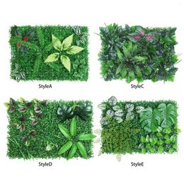 Decorative Flowers Artificial Green Wall Faux Grass Privacy Fence Screening Leaf Topiary