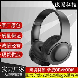 Headphones Earphones Wireless head mounted Bluetooth earphones with retractable and foldable label self branded H240326