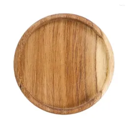 Table Mats Acacia Wood Anti-Scalding Round Cup Coasters Durable Heat Resistant Pad Placemats Decor Kitchen Accessories