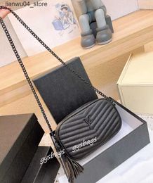 Evening Bags Woman Mini Camera designer bag crossbody shoulder chain bags cute purse Leather Wave Zipper Cross Body Letters 3 Colours 2023 Q240225