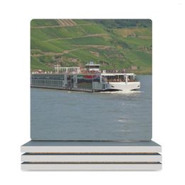 Table Mats River Cruise Ship Viking Idun Ceramic Coasters (Square) For Drinks Aesthetic Kawaii Coffee Ceramics