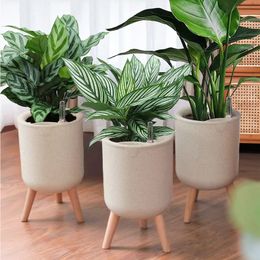 Garden Flower Pot Self Watering Succulents Planters with Water Level Indicator Floor-standing Storage Basin Flowerpot Decoration 240318