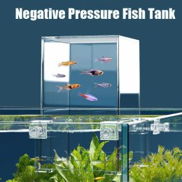 Tanks Creative Aquarium Tank Negative Pressure Fish Tank Ecological Aquascape Decoration Small Fish Tank Beta Fish Tank Bowl Isolation