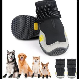 Dog Apparel ATUBAN Shoes For Large Size Dogs Waterproof Medium Boots Pavement Winter Snow Hiking 4Pcs