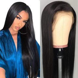 180Density 13x6 Hd Transparent Lace Wig with Baby Hair Preplucked 13x4 Frontal Lace Human Hair Wig Wholesale on Sale Clearance