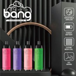 Authentic Bang bar 18000 puffs shisha hookah disposable vape pen 25ml pre-filled pods rechargeable battery 18k puffs adjustable airflow Vapour juice DTL vaping