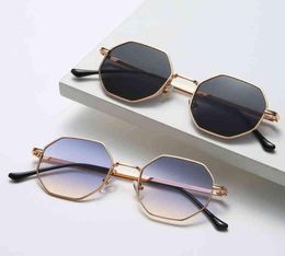 Luxury Square Sunglasses Men Women Fashion Small Frame Polygon Sun Glasses Metal Vintage Retro Brand Octagon Gafas De Sol Y2206241399688