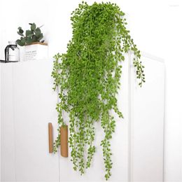 Decorative Flowers Green Artificial Hanging Plant Lifelike Ivy Vine For Home Garden Decor Waterproof And Sunproof 75cm Length