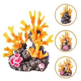 Decorations Simulated Coral Landscaping Artificial Ornaments Aquarium Tank Turtle Accessories Reef Fish Decorations Small Resin Large