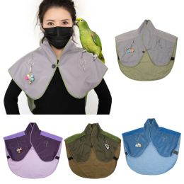 Litter Parrot AntiScratch Shoulder Protector Cape for Bird Poops Shawl Guard with SmallBell Toy for Small Medium Large Birds