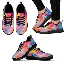 Casual Shoes INSTANTARTS Bohemian Mandala Floral Print Sneakers Starry Sky Design Lace-up Zapatos