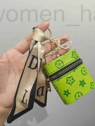 Keychains & Lanyards designer Creativity Presbyopia Car Keyin Coin Purse Pendant rm Jewelry Keyring Holder Fashion PU Leathe Grid Designer Metal Key in KSZL