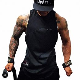 men's Brand Gym Clothing Bodybuilding Singlets Sports Tank Top Man Fitn Shirt Muscle Guys Sleevel Vest Casual Cott Top F84y#