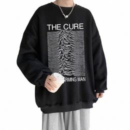 joy Divisi The Cure This Charming Man Sweatshirt Rock Band Hoodie Men Punk Unknown Pleasures Ra Waves From Pu. Lsar Clothes h7H1#