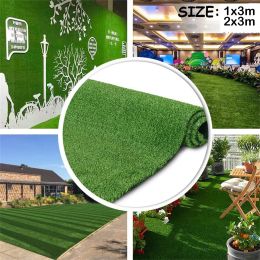 Lawn Outdoor Artificial Carpet Plastic Artificial Balcony School Green Grass Carpet Plant Outdoor Garden Landscap Floor Decor