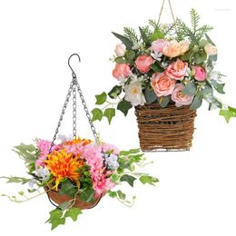 Decorative Flowers Artificial Flower Hangings Wreath Door Decor Farmhouse Seasonal Arrangement Baskets