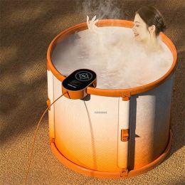 Bathtubs Heated Bath Bucket Adult Foldable Bathtub Household children's Bath Bucket Bidet Constant Temperature Full Body Portable Bathtub