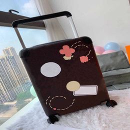 Cartoon Men and Women Luggage High Quality Luggage Bag Watercolor Universal Wheel Luggage Trolley Luggage Luxury Spinner Brown Luggage Travel Luggage 032624-11111
