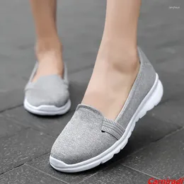 Walking Shoes Summer Fashion Slip-on Fitness Casual Women Big Size Elastic Band Lightweight Sneakers Ladies Non-slip Sport