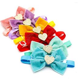 Dog Apparel 50PCS Love Small Cat Bowties For Valentine's Day Pet Bow Pets Dogs Grooming Accessories Supplies