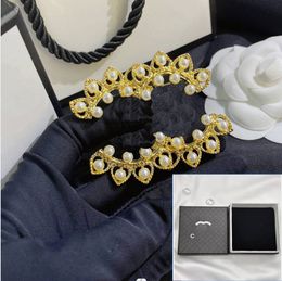 Gold-Plated Luxury Pearl Brooch Brand Designer Boutique Brooch New Gift Brooch With Box High-Quality Jewellery Birthday Party Clothing Accessories With Box