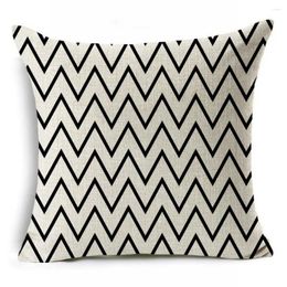Pillow Sofa Cover Throw Pillowcase Abstract Geometric Soft Wear Resistant Square Modern For Home