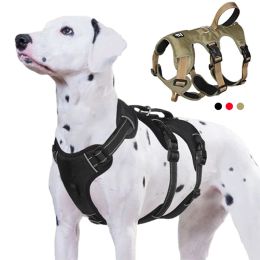 Harnesses Big Dog Harness Reflective Pet Adjustable Safety Lead Puppy Vest Labrador Chest Strap Chihuahua Husky Walking Training Supplies