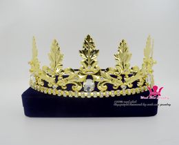 Noble King Queen Crown Imperial Mediaeval Tiara Headband Pageant Party Costume For Men Or Women Hair Accessories Cosplay Props 00044433759