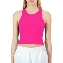 LU-251 Yoga Outfits Tank Racerback With Padded Running Bra Tops Gym Brassiere Sportswear Clothes Women Underwears Vest Breathable Workout Fitness Sports Shirt