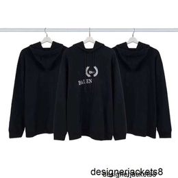 Designer Correct version of B family's wheat ear hoodie for spring and summer, couple's fashionable and casual high street trend hoodie ins KU6H