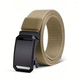 Belts Men Work Belt Durable Nylon Webbing With Automatic Buckle For Farmers Security Guards Adjustable Length Outdoor Waistband