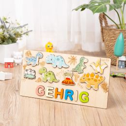Crafts Personalised Wooden Name Puzzle Puzzle Toys For Toddlers Customised First Name Gifts for Baby Kids
