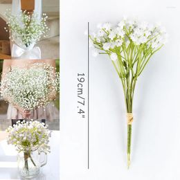 Decorative Flowers 3/5pcs 20cm Baby Breath Artificial Plastic Gypsophila DIY Wreath Bride Floral Bouquet Arrangement For Wedding Home Decor