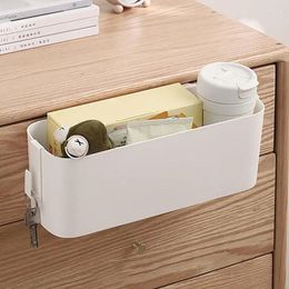 Storage Bags Hanging Bedside Organiser Bed Shelf With 2 Hooks Box For Dorm Hang High-capacity Plastic Sundries