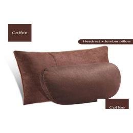 Seat Cushions 1Pair For Benz Car Headrest Sclass Cervical Pillow Cushion Lumbar Decorative Supplies3383775 Drop Delivery Automobiles M Otgt1