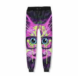 szblaze Brand New Unisex Mens Carto 3D Jogger Pants interesting Cats full Length Pencil Pant Womens Trousers Spring Clothing N3o5#