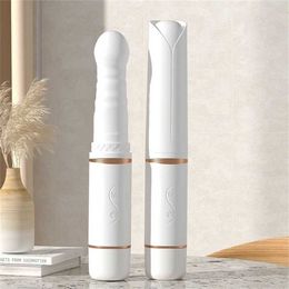 Chic fully automatic telescopic vibrator female threaded penis heated masturbator adult sexual products 231129