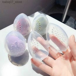 Sponges Applicators Cotton 1 piece of empty transparent puff dry box storage box portable sponge rack cosmetics rack makeup puff rack Q240325