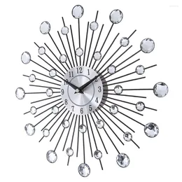 Wall Clocks 33cm Round Quartz Movement Hanging Decoration Clock Battery Powered Artistic Background Housewear Furnishings