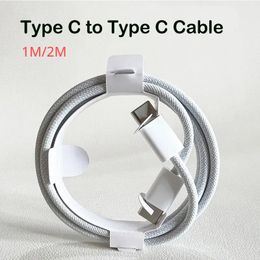 1M 2M 60W PD Braided USB C To USB C Data cable For iPhone 15 Pro Max Plus Type C Fast Charging Cable New Best quality With Retail Box