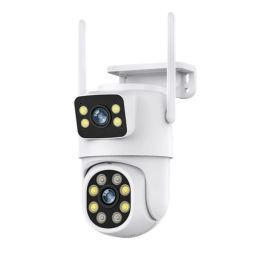 4K 8MP WIFI Camera Dual Lens Dual Screen 4X Digital Zoom IP Camera Auto Tracking Outdoor Home CCTV Surveillance Camhipro