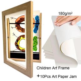 Frame Children Art Frames Magnetic Front Open Changeable Kids Frametory for Photo Drawing Paintings Pictures Display Commemorative Gif