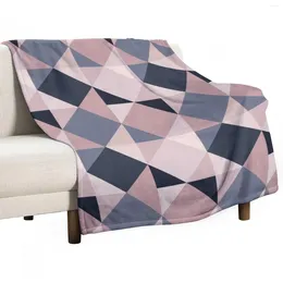 Blankets Pink And Navy Mosaic Throw Blanket Fluffy Throws Soft Big