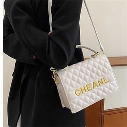 36% OFF Designer bag 2024 Handbags Lingge Embroidered Thread for Women Fashion Versatile Trendy One Shoulder Small Square Western Style Handheld Crossbody
