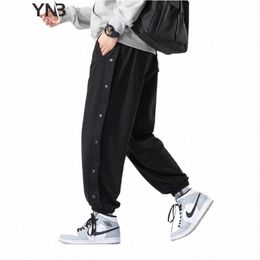 men's Fiable Double-breasted Harem Sweatpants Sports Casual Wear Comfortable Loose Pants m8or#