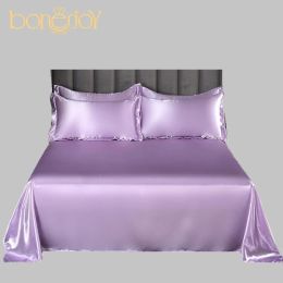 Jackets Bonenjoy 1 Pc Bed Sheet for Summer Ice Cool Fabric Top Sheets Satin Smooth Flat Bed Sheet for Double Bedding (no Pillowcase)