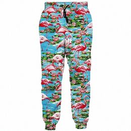 flamingo Wolf Outdoor Y2k Pants Men Casual Sweatpants Streetwear Hip Hop Lg Trousers 3D Printed Joggers Clothing Autumn Winter D0WT#