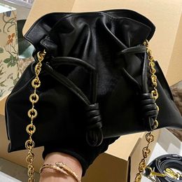 Chain Bags Designer Women'S Single Shoulder Blessing Bags Drawstring Purse Fashion Hardware Letter Removable Strap Large Capacity All-In-One Crossbody Bags