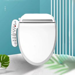 Toilet Smart Heated Bidet Seat Cover with Warm Air Dryer Water Wind Temperature Adjustable for Home Bathroom WC 240322