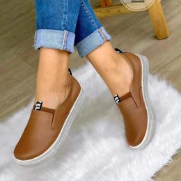 Casual Shoes Colour Flat Fashion Leather Covered Foot Solid Ladies Women's Comfort House Slippers Women